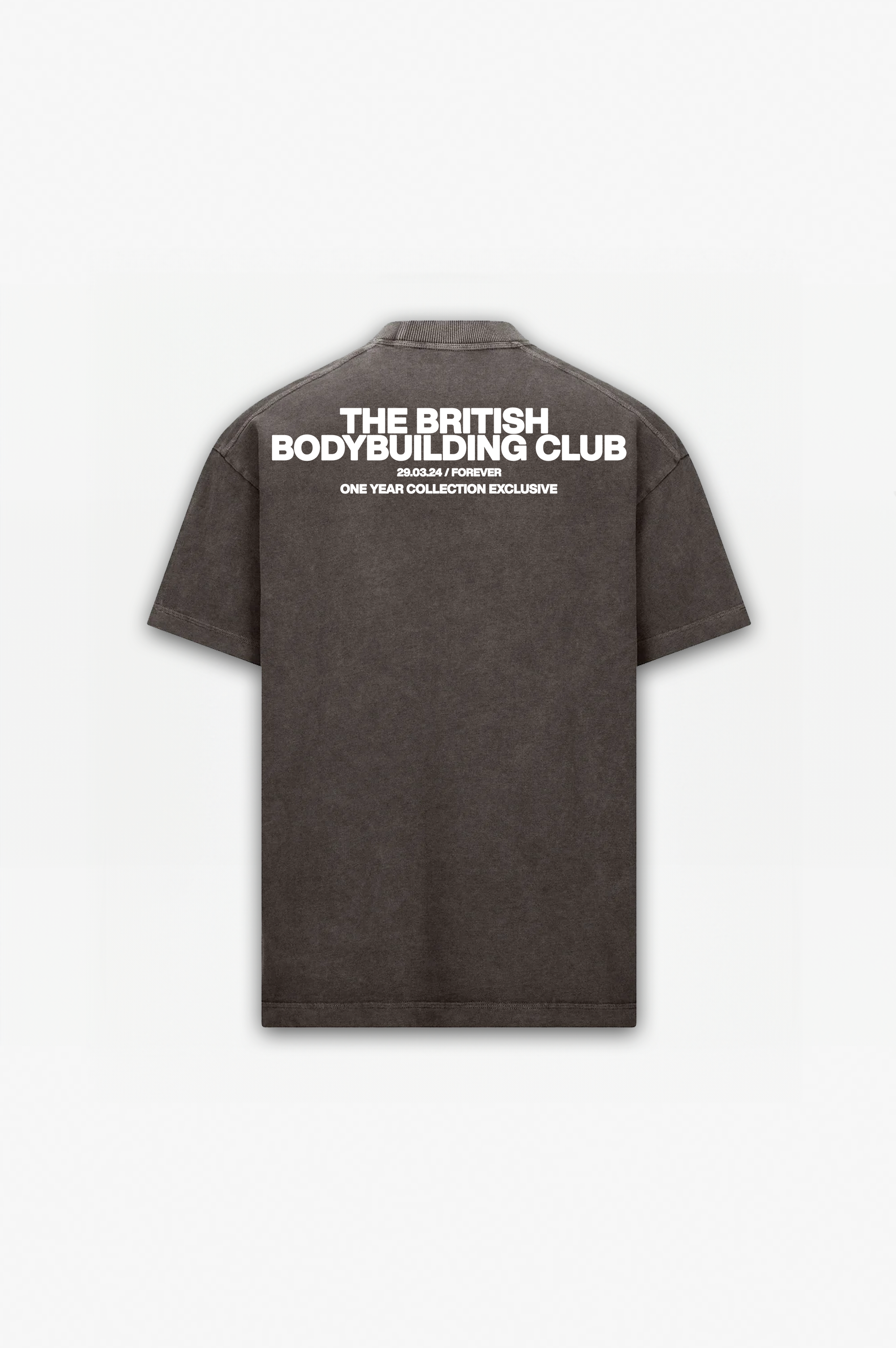 One Year: British Bodybuilding Club T-Shirt Washed Grey
